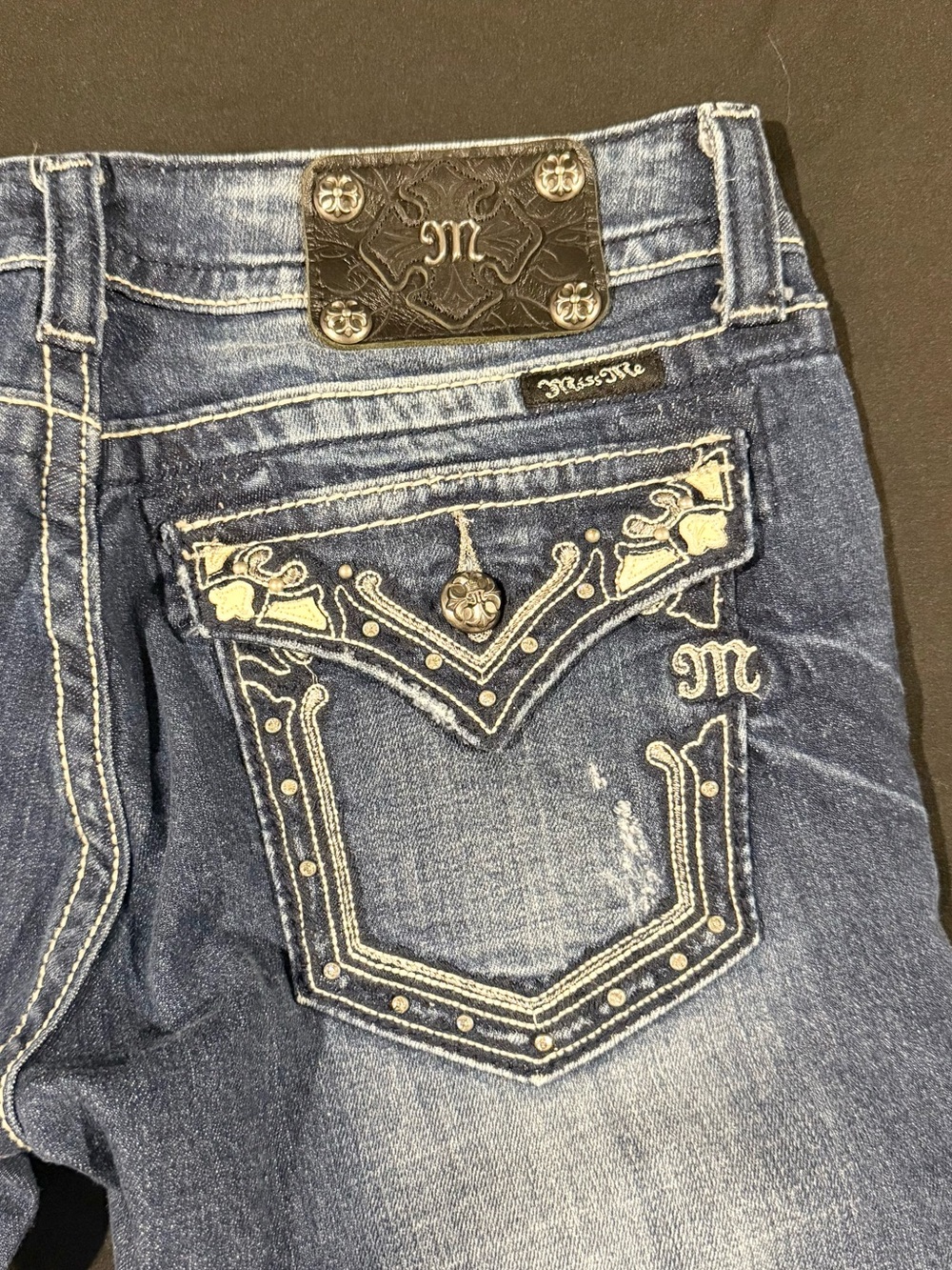 Miss Me Capri with Embroidered Back Pockets